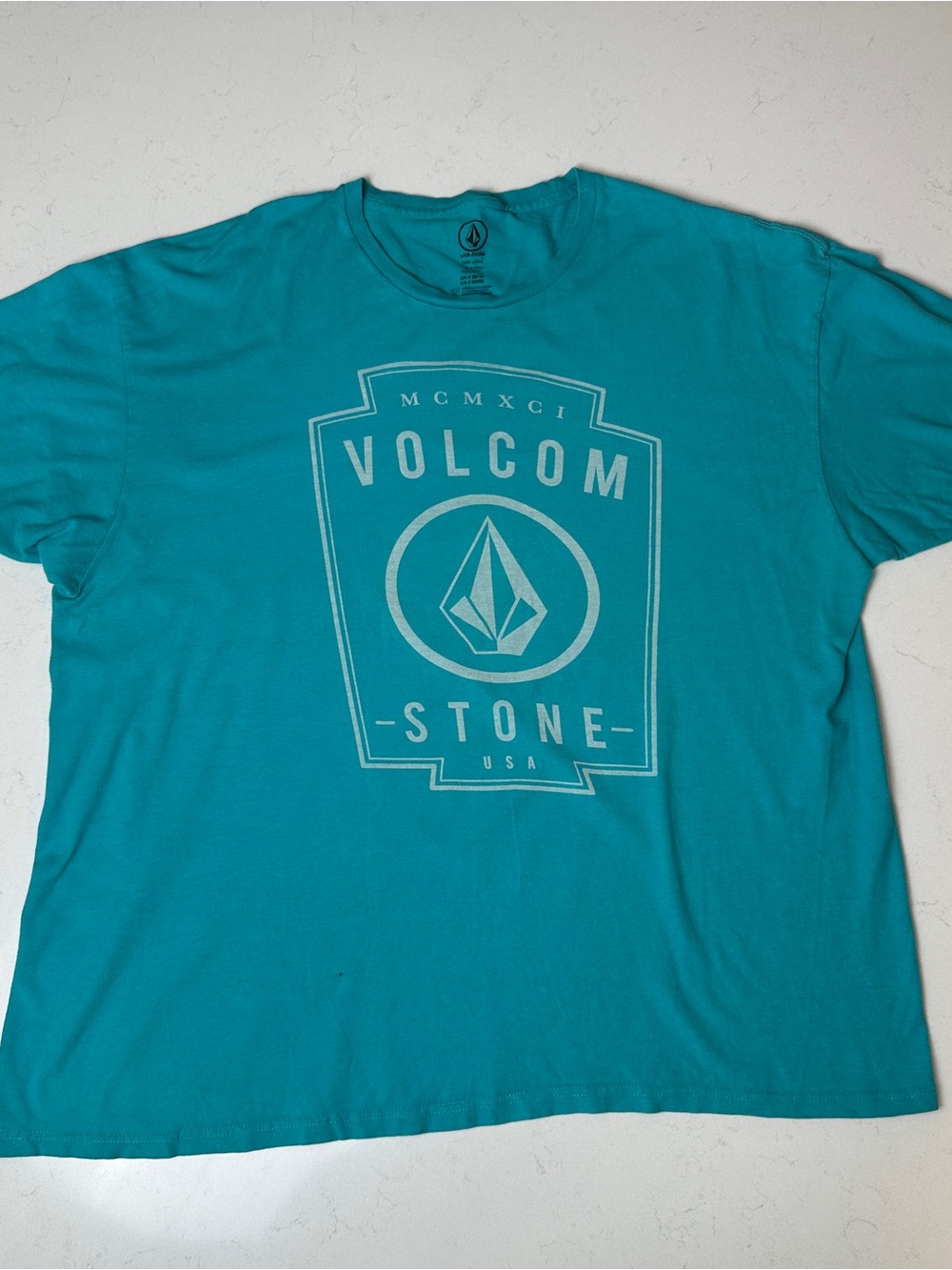 Volcom Teal Graphic Logo Tee